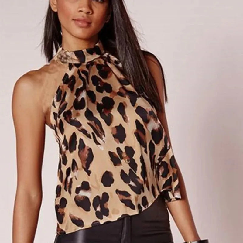 Blusa Onyx - Estampa Animal Print com Gola Halter