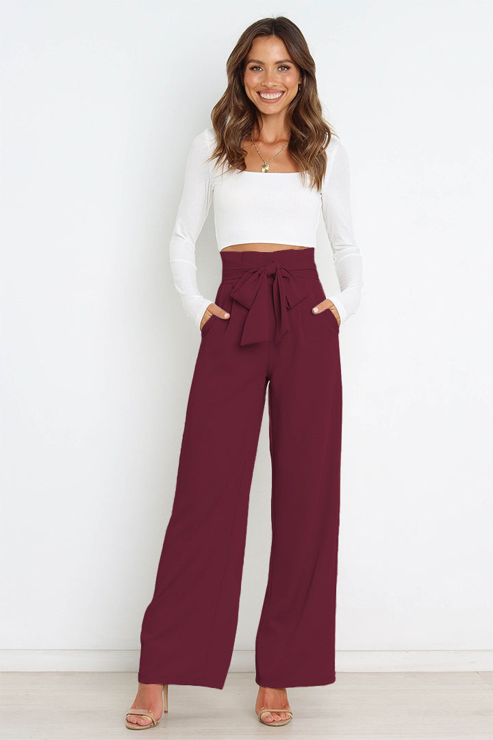 Calça Wide Leg La Lide com Amarração