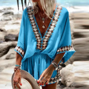 Conjunto Boho Vibe - Estampado e com Decote em V
