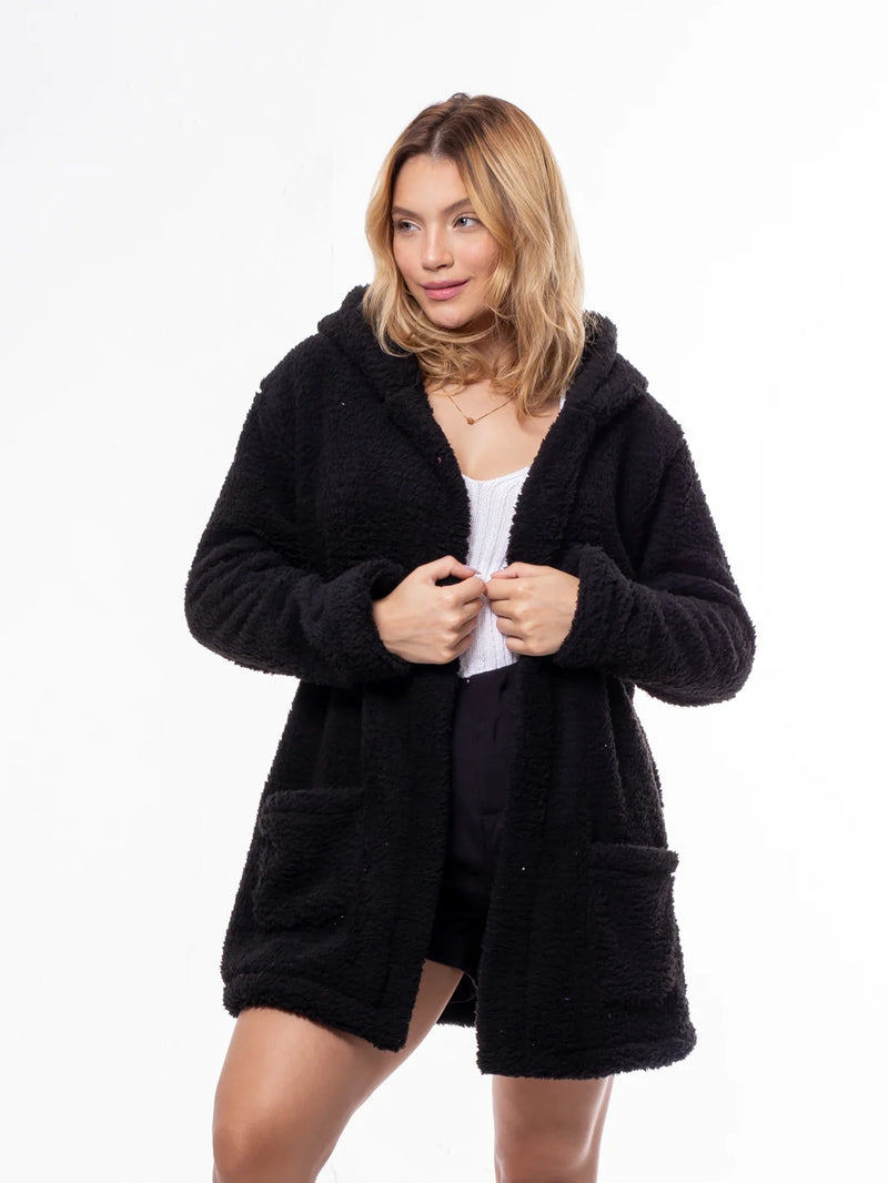 Sobretudo Longo Sherpa - Elegância e Aconchego para o Inverno