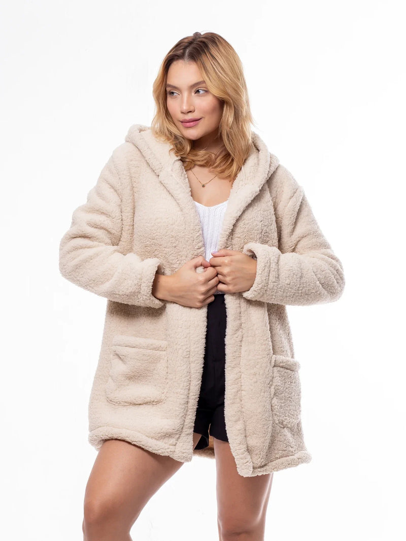 Sobretudo Longo Sherpa - Elegância e Aconchego para o Inverno