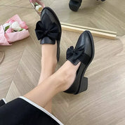 Sapato Lumo Verniz Preto com Laço Elegante