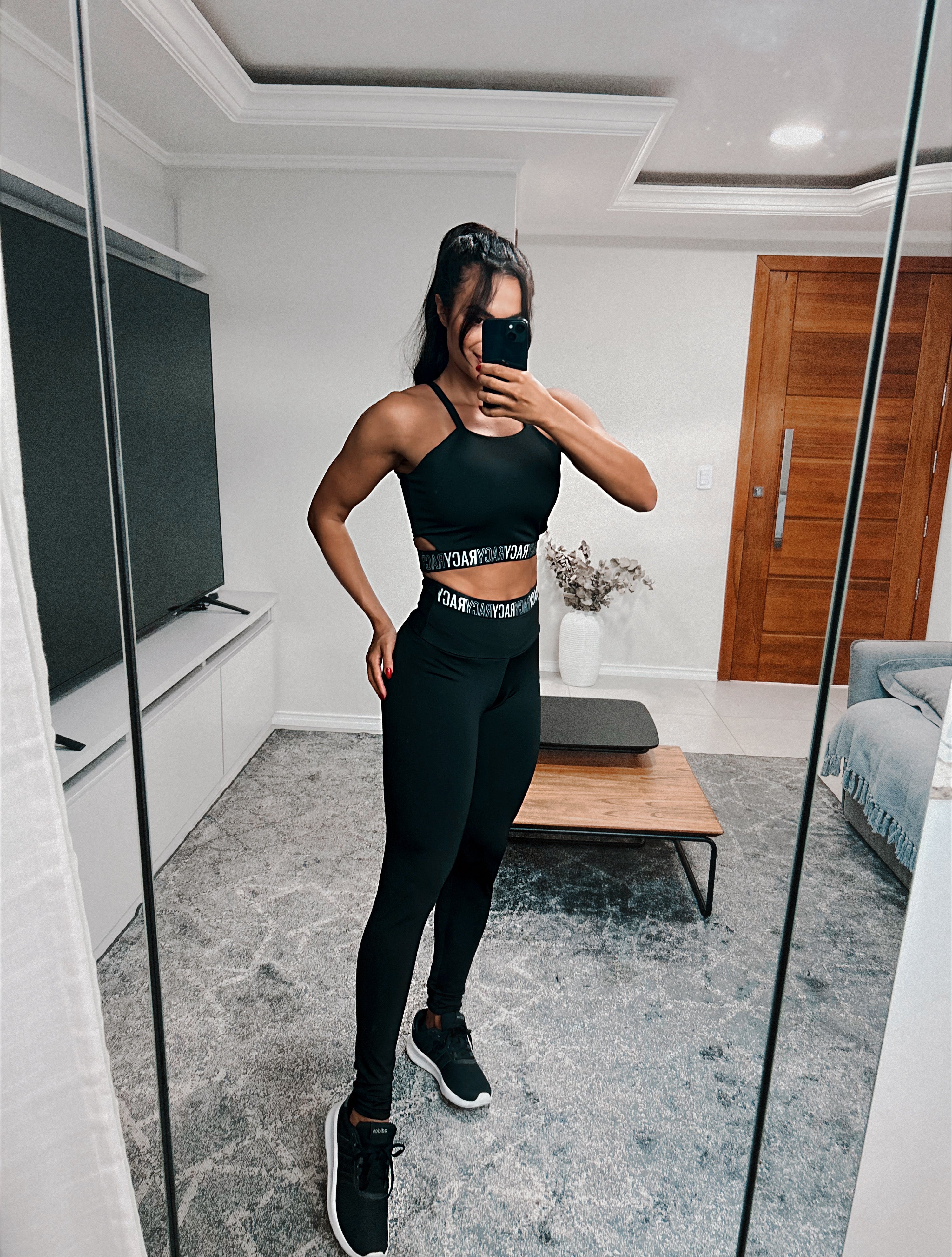 Conjunto Feminino Fitness Racy Pro | Cropped e Calça Legging