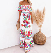 Vestido Feminino Floral Longo
